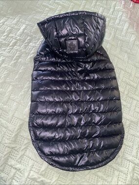 Pet Hooded Puffer Coat — Black